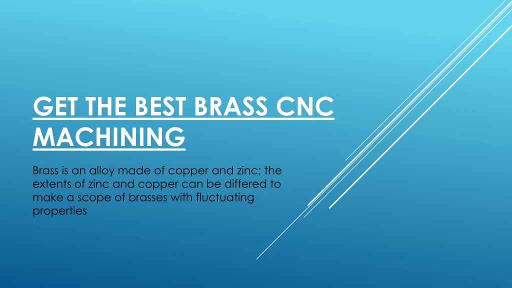 get the best brass cnc machining