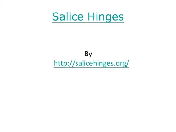 Salice Hinges