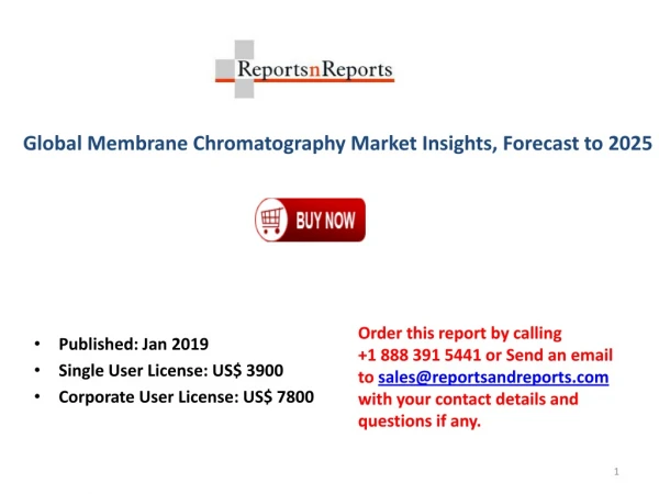 Membrane Chromatography Market, Growth, Future Prospects and Competitive Analysis, 2014-2025