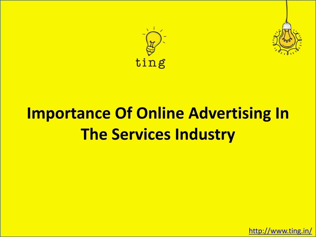importance of online advertising in the services industry