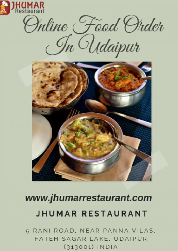 Order Online Food In Udaipur - Jhumar Restaurant