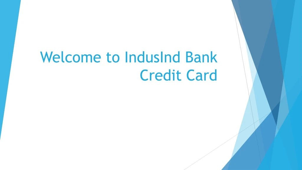 welcome to indusind bank