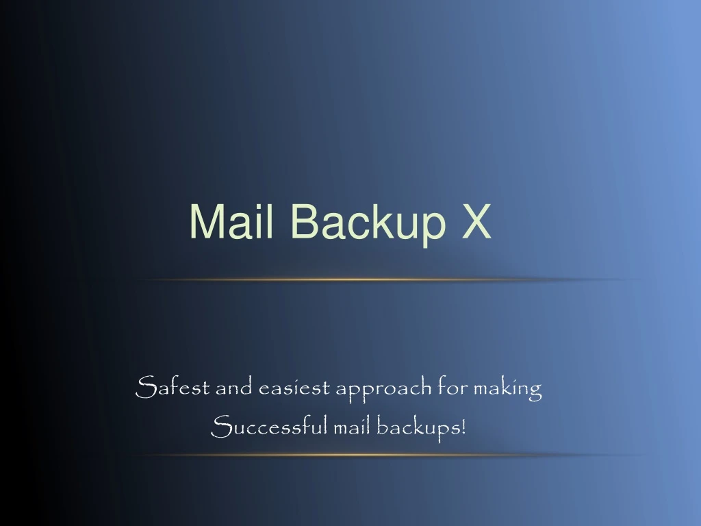 mail backup x