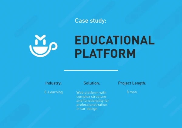 Educational platform for professionalization in car design | 2muchcoffee.com EdTech case study