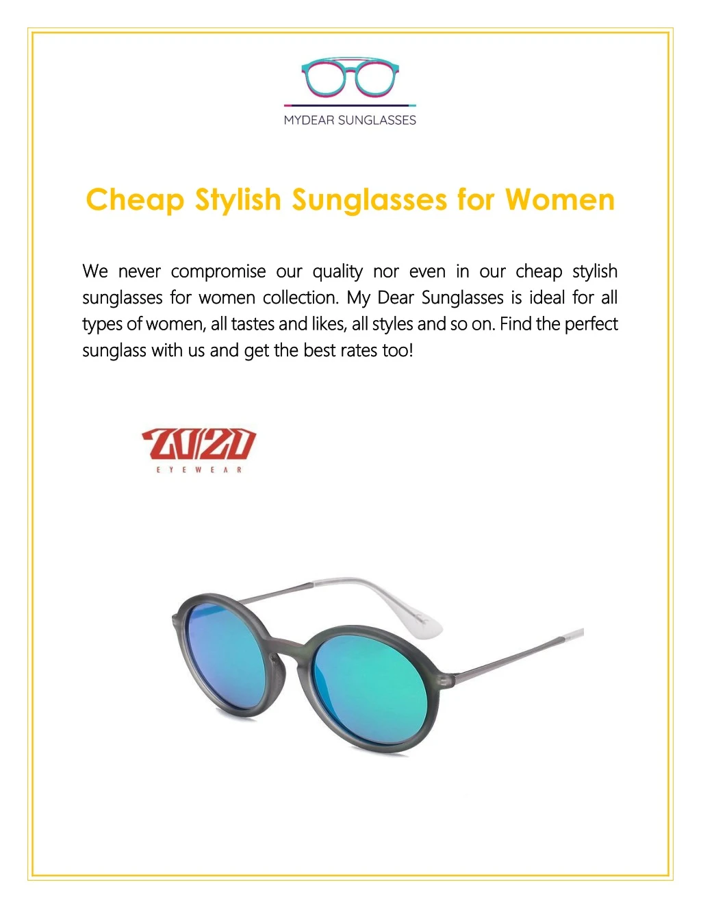 cheap stylish sunglasses for women