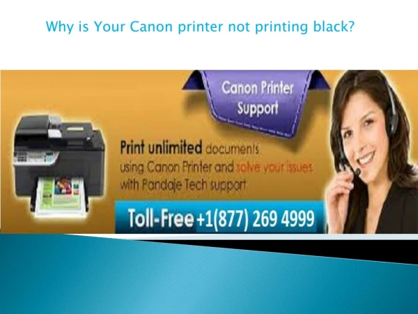 Why is Your Canon printer not printing black?