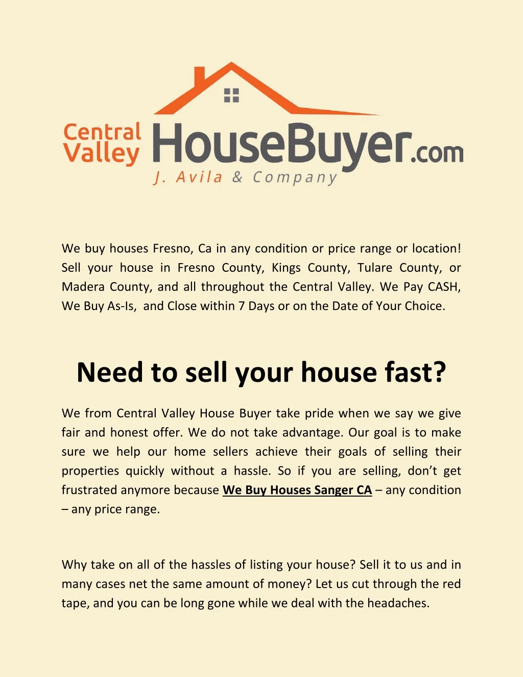 we buy houses fresno ca in any condition or price
