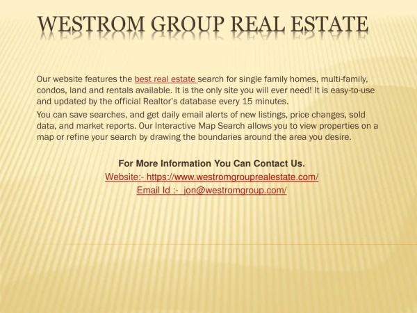 Search & View the Latest Real Estate Market Trends