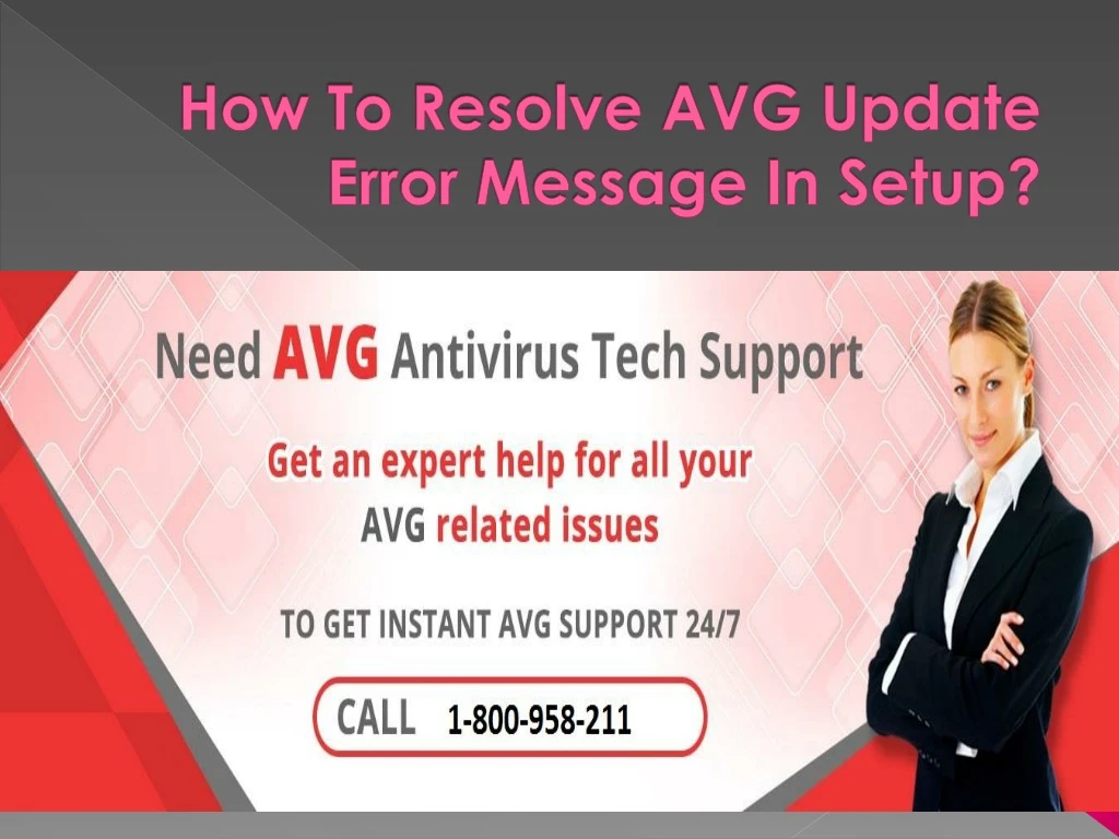 how to resolve avg update error message in setup