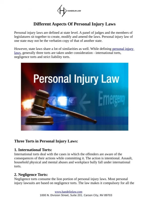 Personal Injury Laws