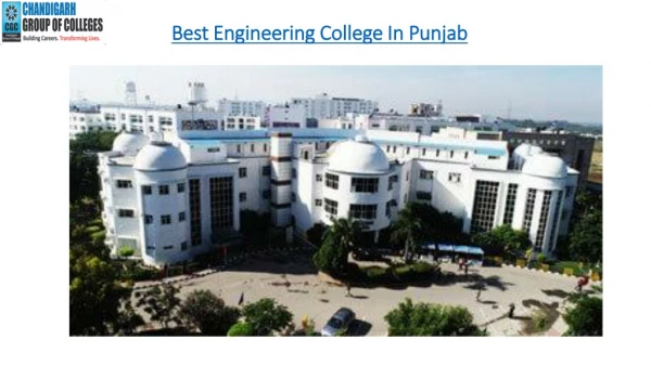 Best Engineering College In Punjab | CGC Landran