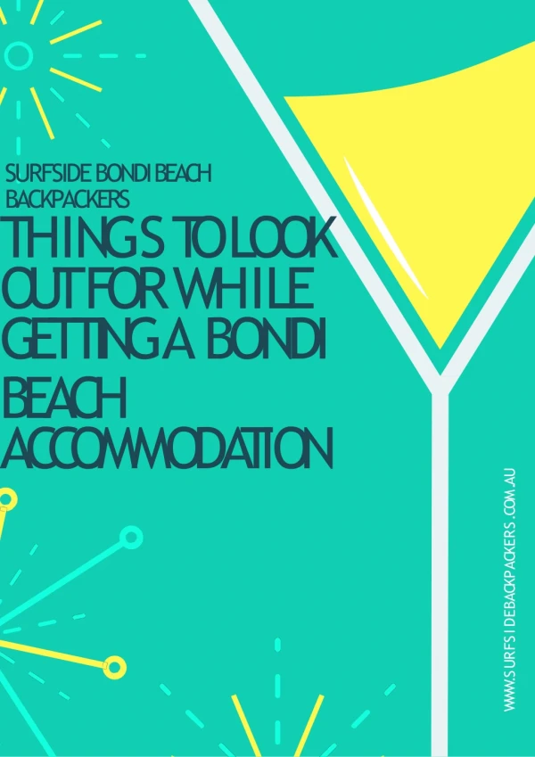 Things To Look Out For While Getting a Bondi Beach Accommodation