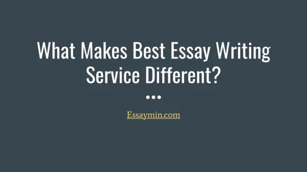 What makes best essay writing service different ?