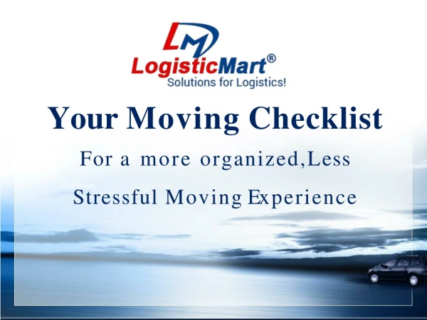 Your Moving Checklist for a more Organized, Less Stressful Moving Experience in Pune City