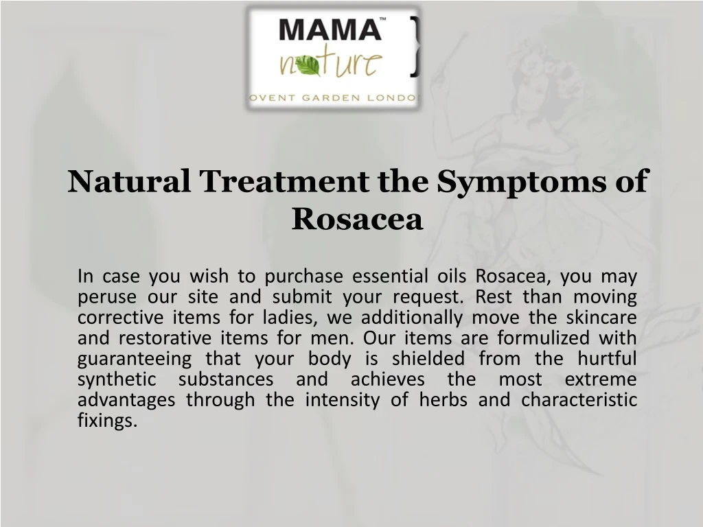 natural treatment the symptoms of rosacea