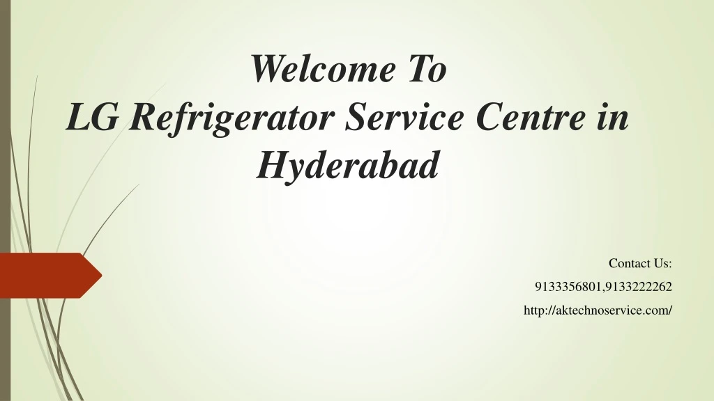 welcome to lg refrigerator service centre in hyderabad