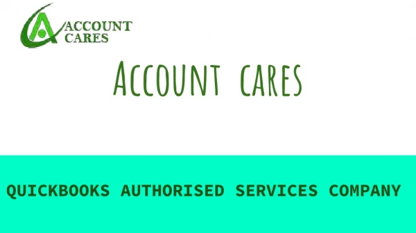 Every quickbooks issues and services provide by Account cares company