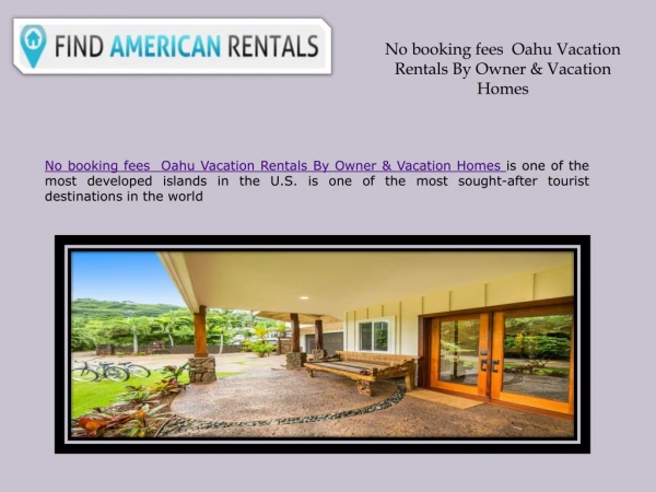 No booking fees Oahu Vacation Rentals By Owner & Vacation Homes