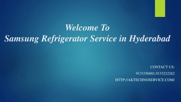 Samsung Refrigerator Service in Hyderabad