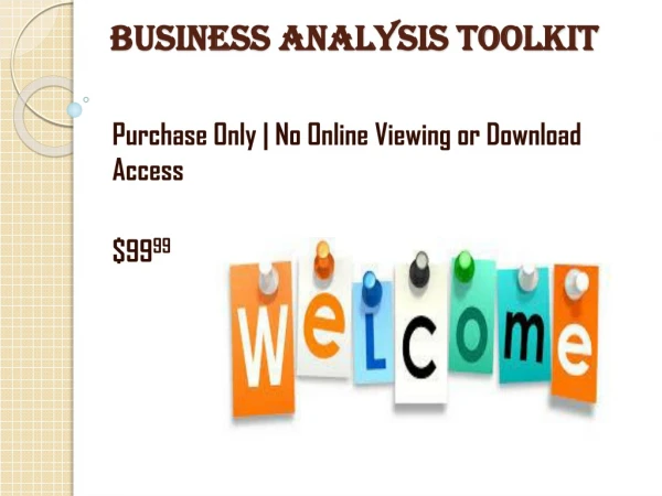 The Business Analysis Toolkit - By Expert Toolkit