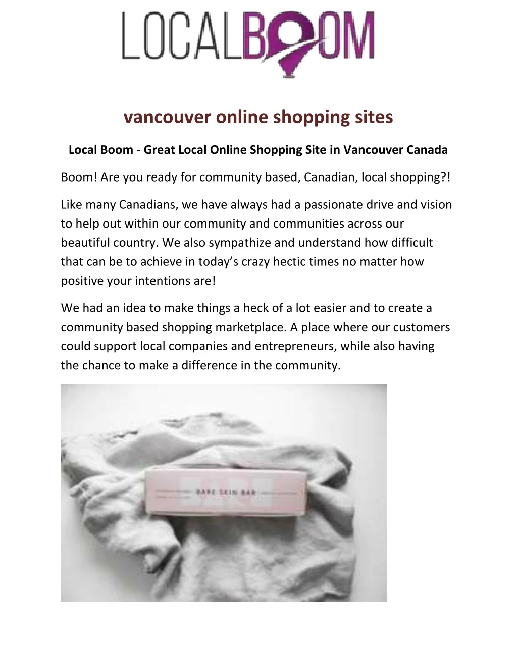 vancouver online shopping sites