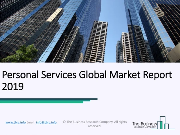Personal Services Global Market Report 2019