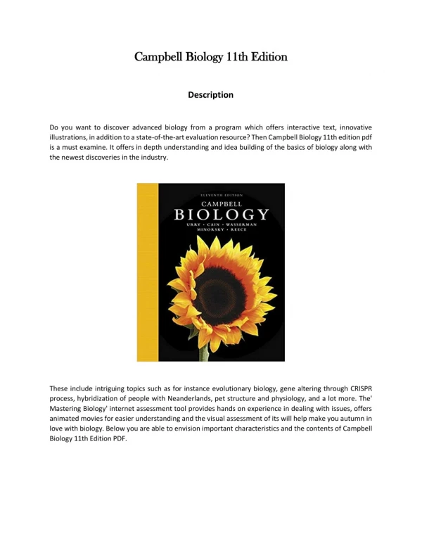 campbell biology 11th edition pdf free