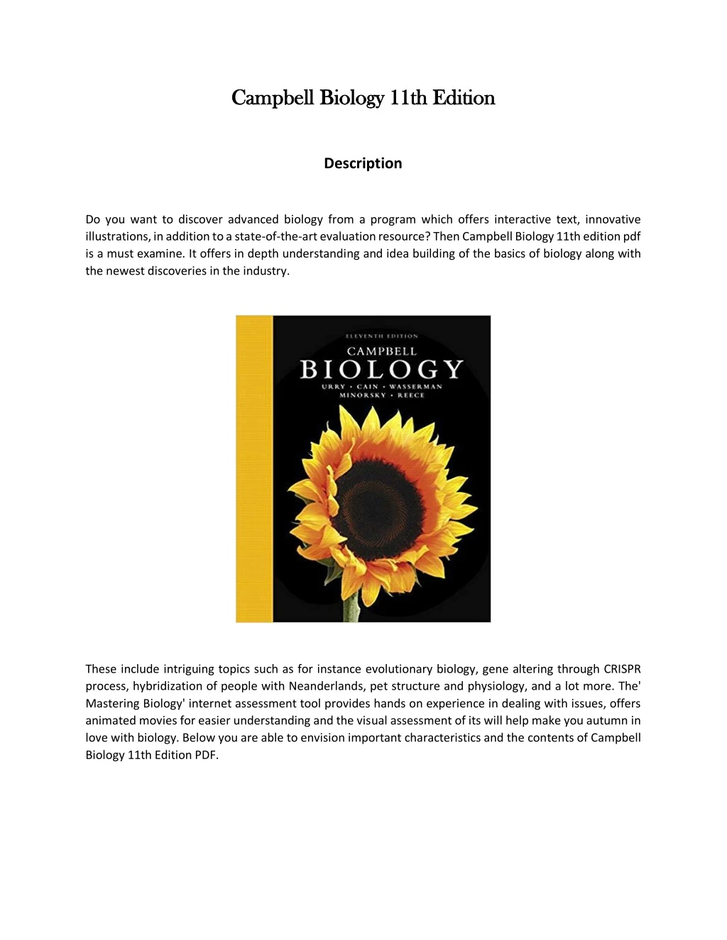campbell biology 11th edition campbell biology