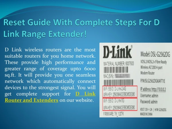Reset Guide With Complete Steps For D Link Range Extender!