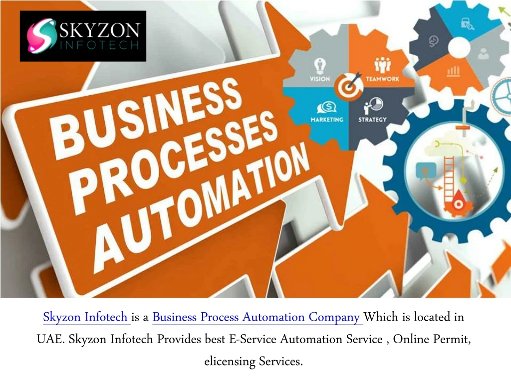 skyzon infotech is a business process automation