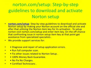 norton.com/setup - norton.com/setup