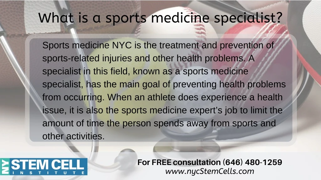 what is a sports medicine specialist