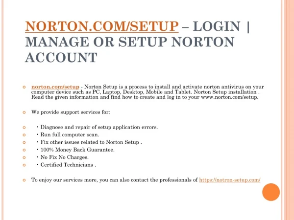 norton com setup login manage or setup norton account