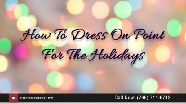 How To Dress On Point For The Holidays