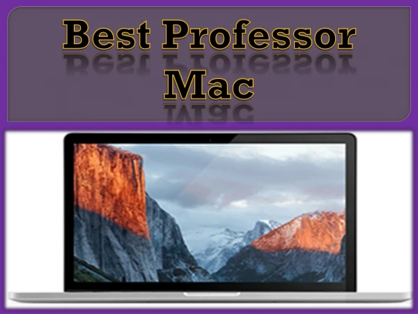 Best Professor Mac