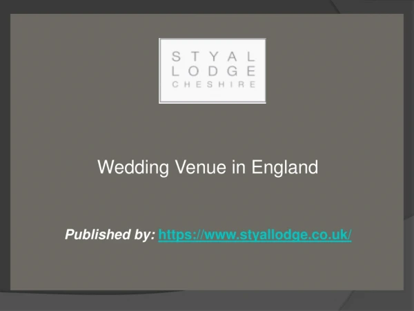 Wedding Venue in England
