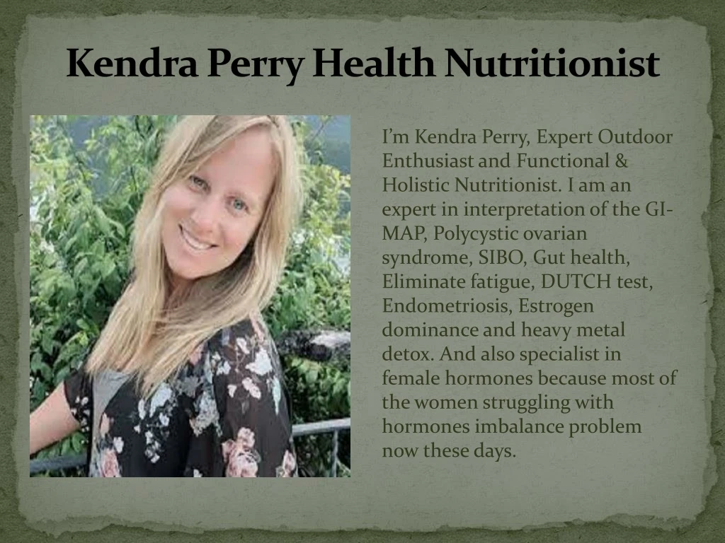 kendra perry health nutritionist
