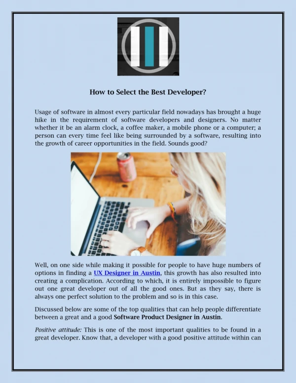 How to Select the Best Developer?