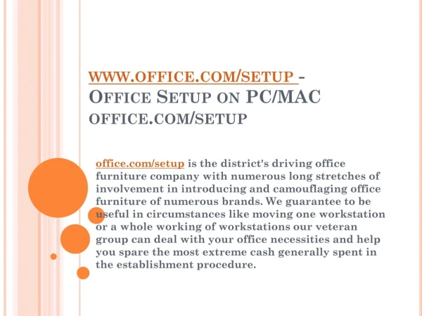 www office com setup office setup on pc mac office com setup