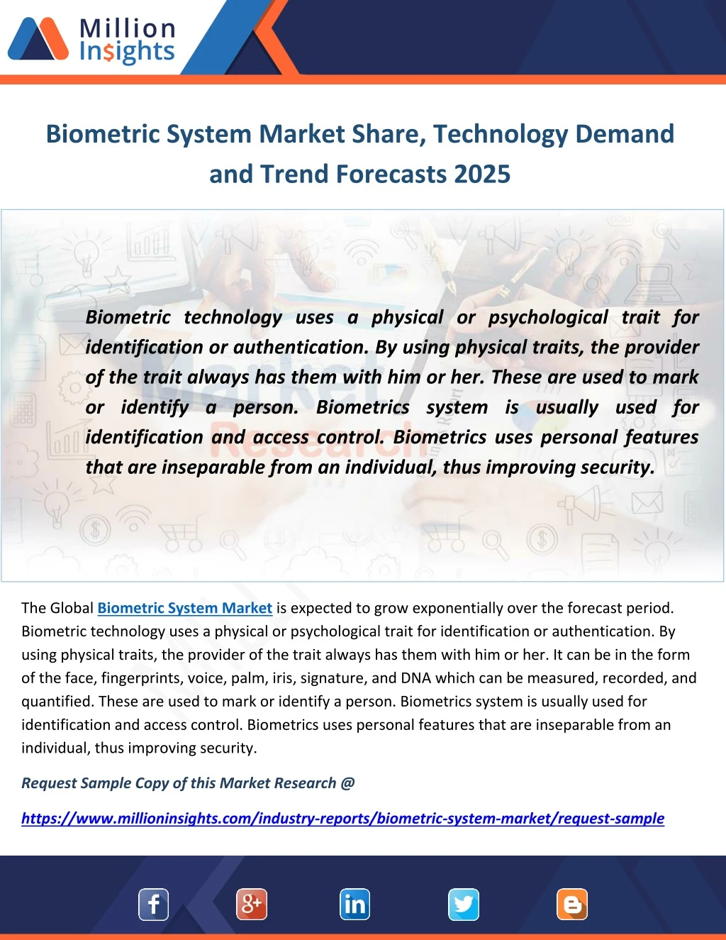 biometric system market share technology demand