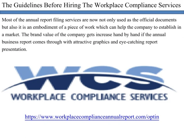 The Guidelines Before Hiring The Workplace Compliance Services