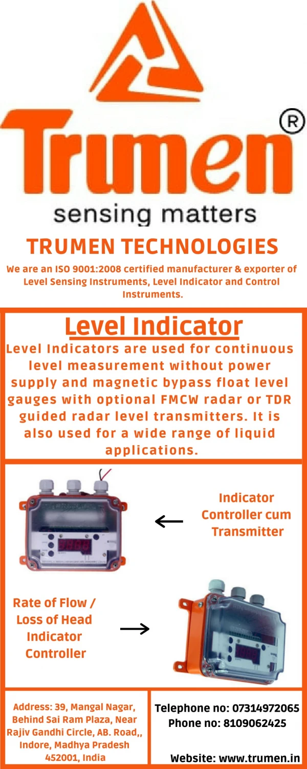 Level Indicator- Trumen Technologies