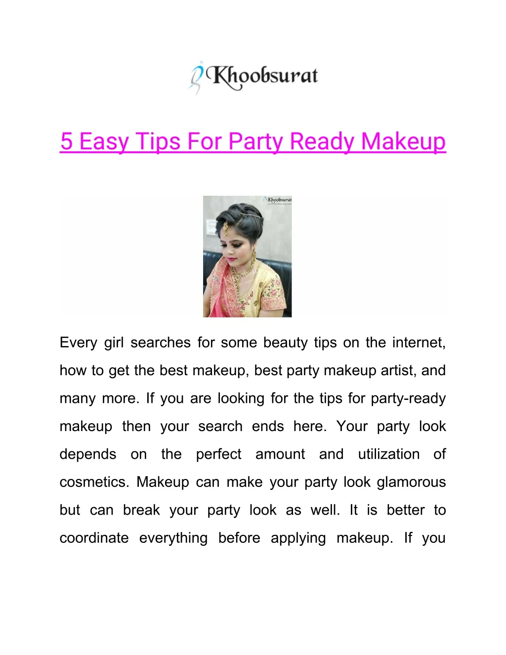 5 easy tips for party ready makeup