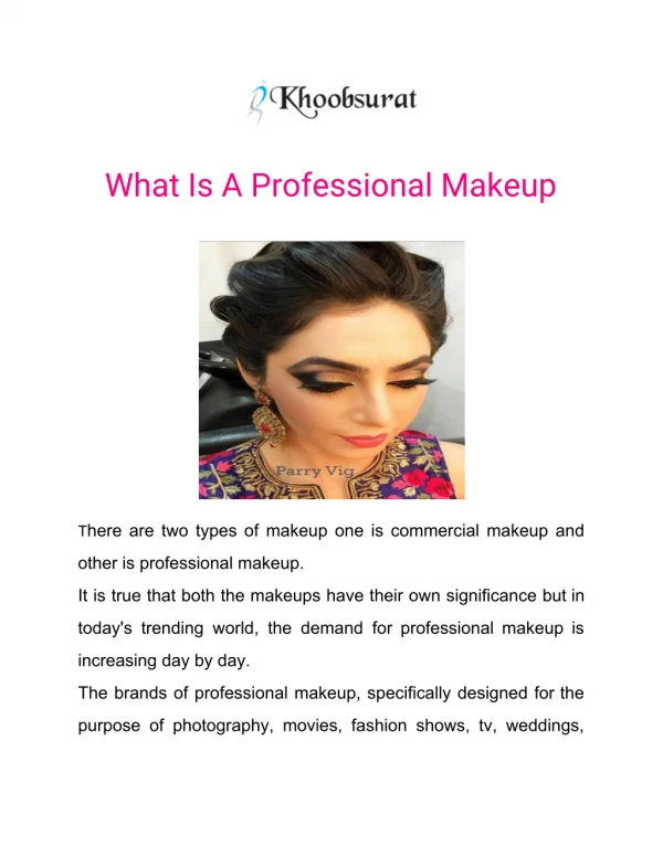 What Is A Professional Makeup