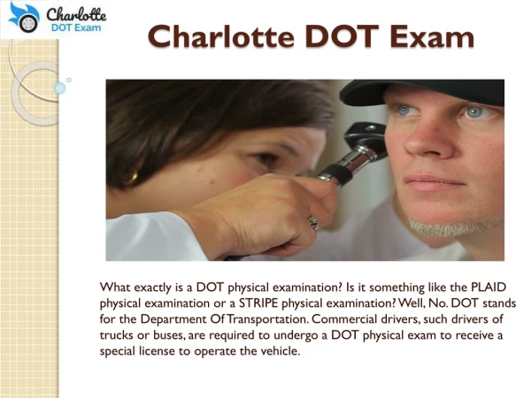 Charlotte NC Dot Exam | Dot Physical Locations In Charlotte NC