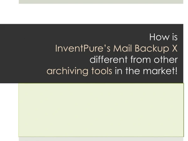 Backup Outlook Mac 2016 Tool