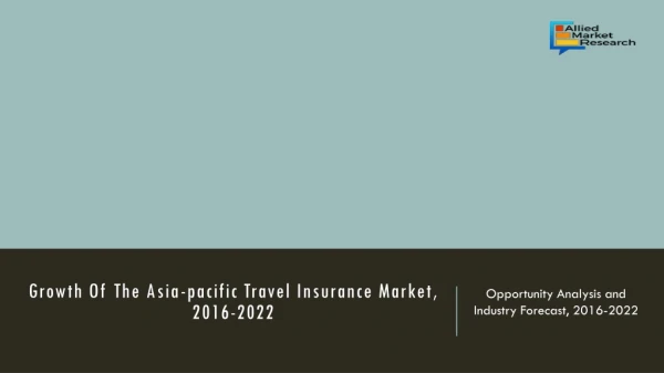 Asia pacific travel insurance market