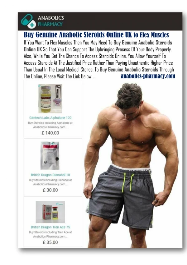 Buy Genuine Anabolic Steroids Online UK to Flex Muscles