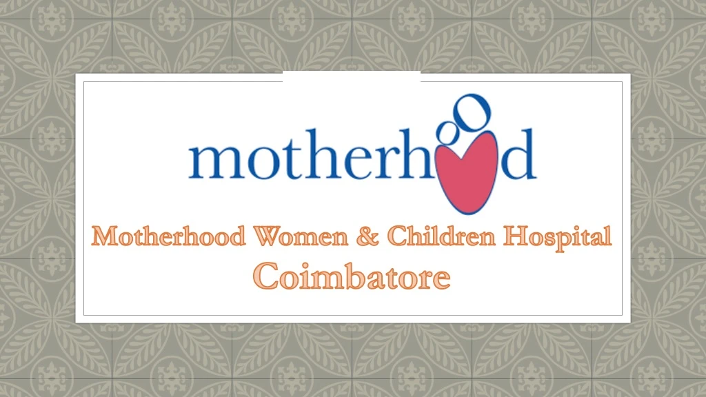 motherhood women children hospital