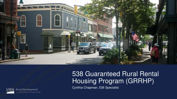 538 Guaranteed Rural Rental Housing Program (GRRHP)